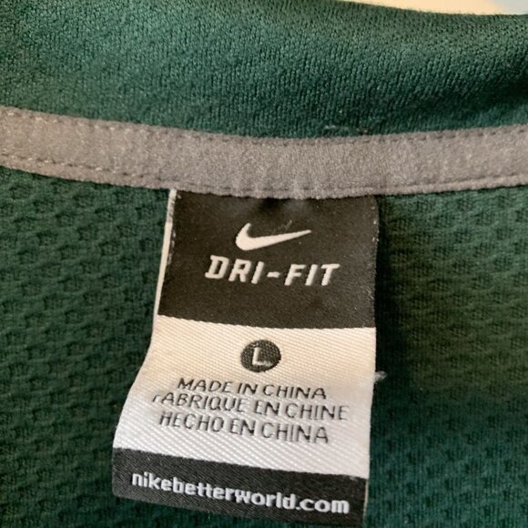 Michigan State Shirt Women's Lg Nike Dri Fit 1/4 Zip Embroidered Logo & Swoosh - Picture 5 of 7